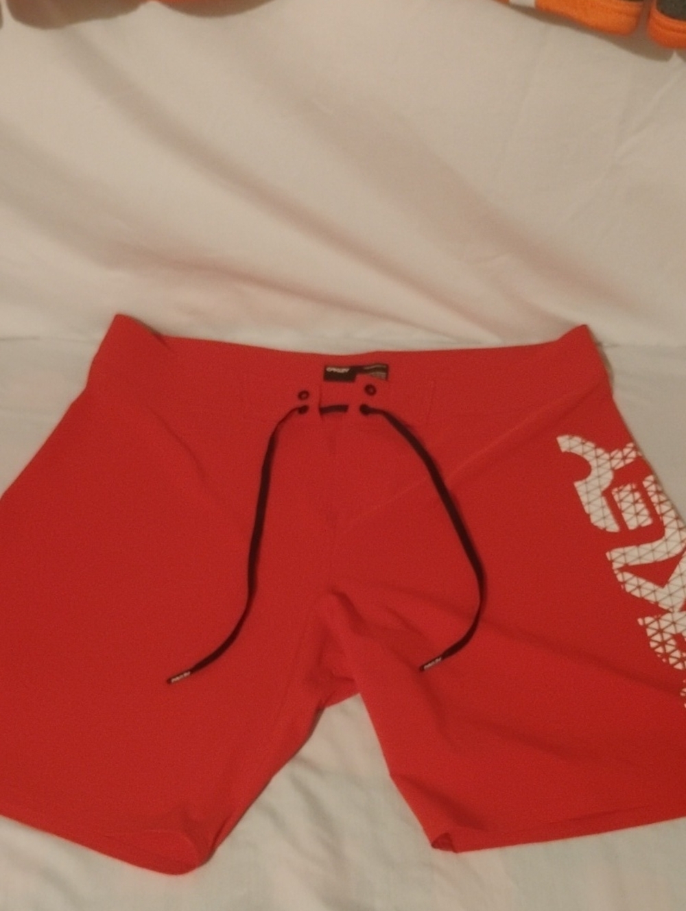 Oakley Red Swim Shorts with Side Logo